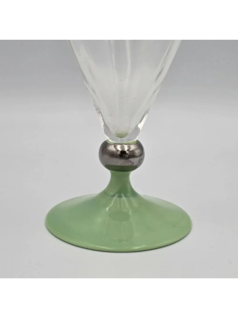 1930's Vintage Art Deco Cocktail Glass Pastel Green Drink Bar Shot Small Wine 6